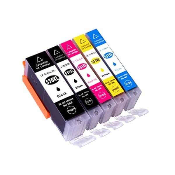 Pack 5 cartouches compatibles CANON imprimante PIXMA MG5650