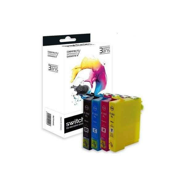 Epson 502 XL Noir et Couleurs - Pack cartouches d'encre compatibles -  Marque Switch - Premium - k2print