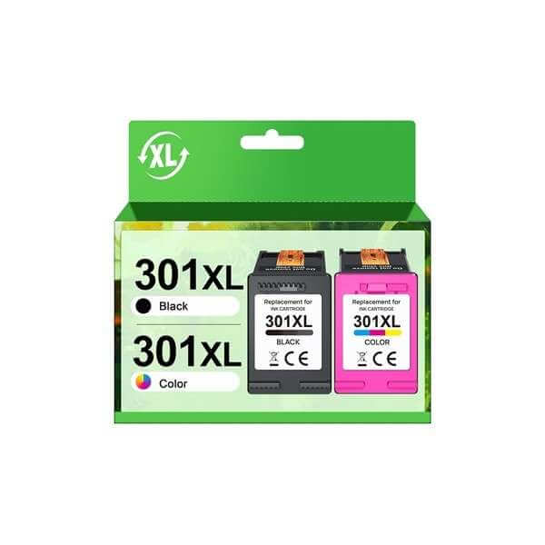 Compatible Pack HP301 XL (Noire + Couleur) Cartouches Remanufacturées Grande Capacité 